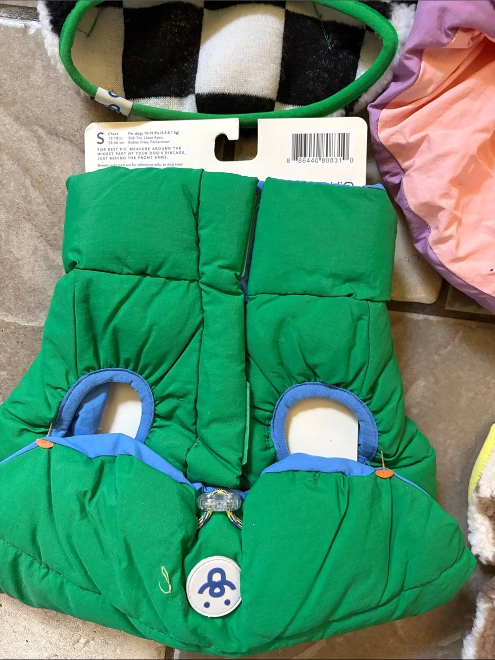 New lot five dog coats size small 10 to 18 pounds